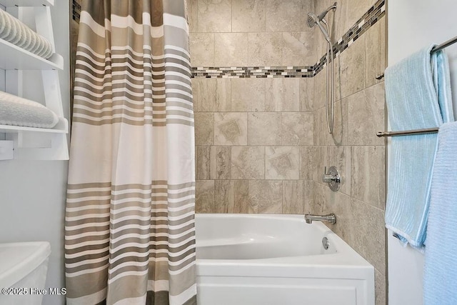 311 Lennox Pl, Wilmington, NC 28412 - bathroom featuring shower / bath combo with shower curtain and toilet