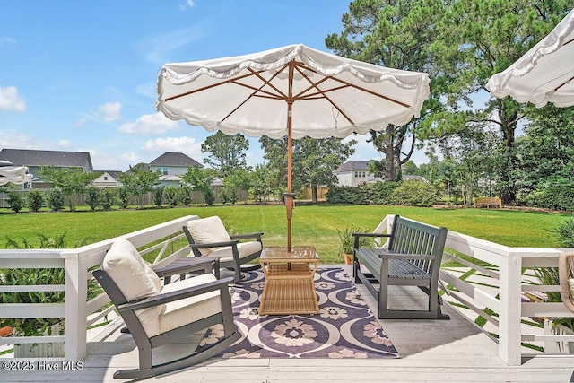 311 Lennox Pl, Wilmington, NC 28412 - deck featuring a lawn
