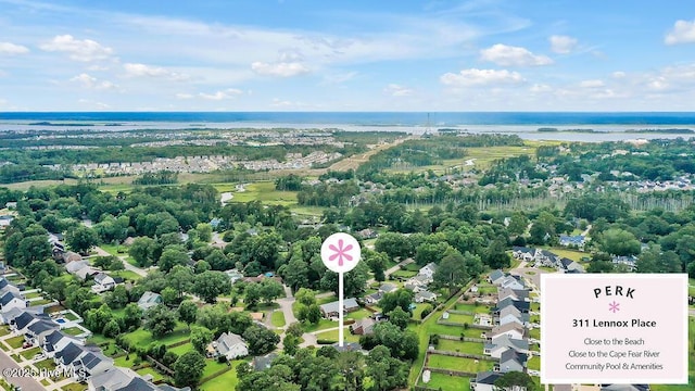311 Lennox Pl, Wilmington, NC 28412 - aerial view of residential area with a large body of water