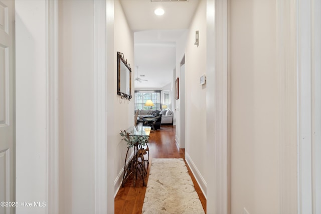 258 Morning View Way, Leland, NC 28451 - corridor with wood finished floors and recessed lighting