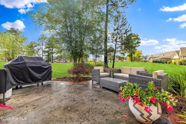 258 Morning View Way, Leland, NC 28451 - view of patio / terrace featuring an outdoor hangout area and a grill