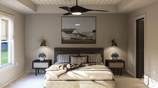 259 Sycamore Forest Dr, Wallace, NC 28466 - carpeted bedroom with baseboards and ceiling fan