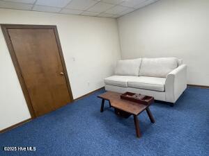 102 W Eden St, Edenton, NC 27932 - living area with a drop ceiling and carpet