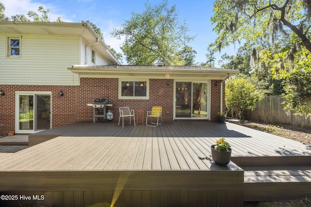 604 W Wilson Creek Dr, Trent Woods, NC 28562 - wooden deck with a grill