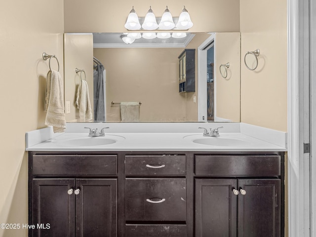 165 Parnell Rd, Hubert, NC 28539 - full bathroom with double vanity and crown molding