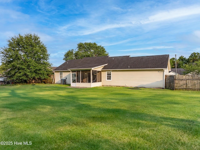 165 Parnell Rd, Hubert, NC 28539 - rear view of house featuring a sunroom