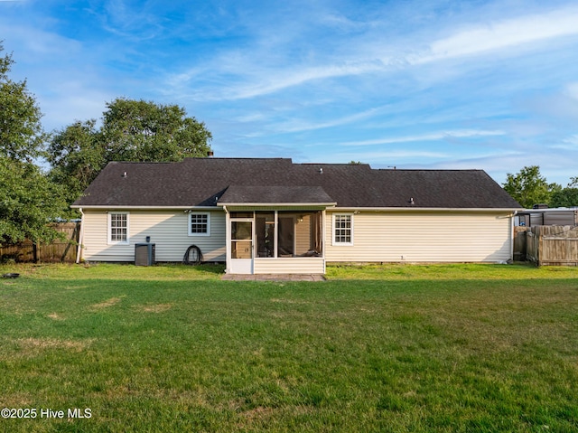 165 Parnell Rd, Hubert, NC 28539 - back of house with a sunroom