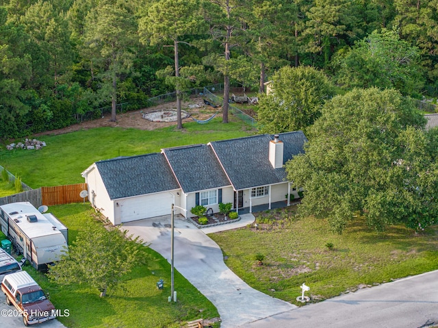 165 Parnell Rd, Hubert, NC 28539 - view from above of property with a heavily wooded area