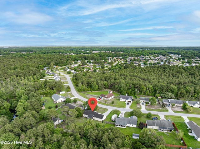 165 Parnell Rd, Hubert, NC 28539 - aerial overview of property's location with a forest and nearby suburban area