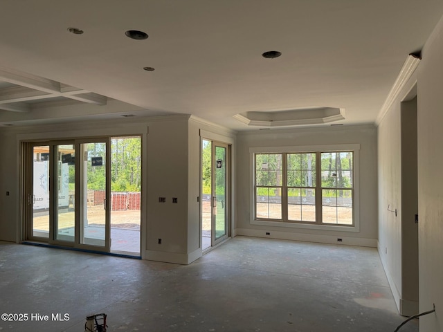 453 Motts Forest Rd Unit 70, Wilmington, NC 28412 - doorway featuring healthy amount of natural light, ornamental molding, and a tray ceiling