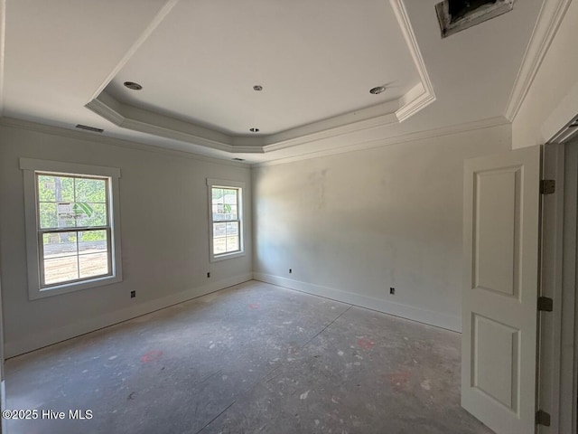 453 Motts Forest Rd Unit 70, Wilmington, NC 28412 - empty room with a raised ceiling and ornamental molding