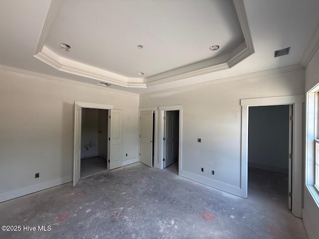 453 Motts Forest Rd Unit 70, Wilmington, NC 28412 - unfurnished bedroom with a raised ceiling and ornamental molding