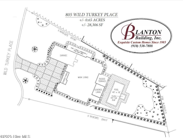 805 Wild Turkey Pl, Wilmington, NC 28405 - parcel map