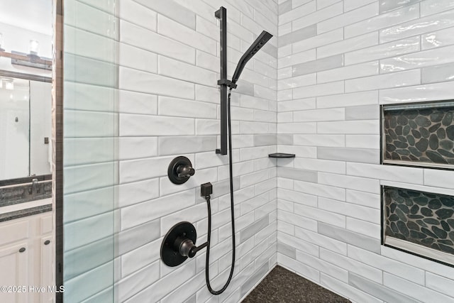 126 NW 14th St, Oak Island, NC 28465 - full bathroom featuring a tile shower and vanity