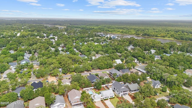 126 NW 14th St, Oak Island, NC 28465 - aerial overview of property's location with a large body of water and nearby suburban area