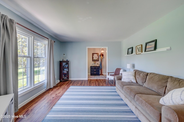 3921 Westover Rd, Wilmington, NC 28403 - living room featuring wood finished floors and baseboards
