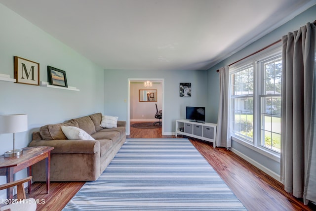 3921 Westover Rd, Wilmington, NC 28403 - living area with baseboards and wood finished floors