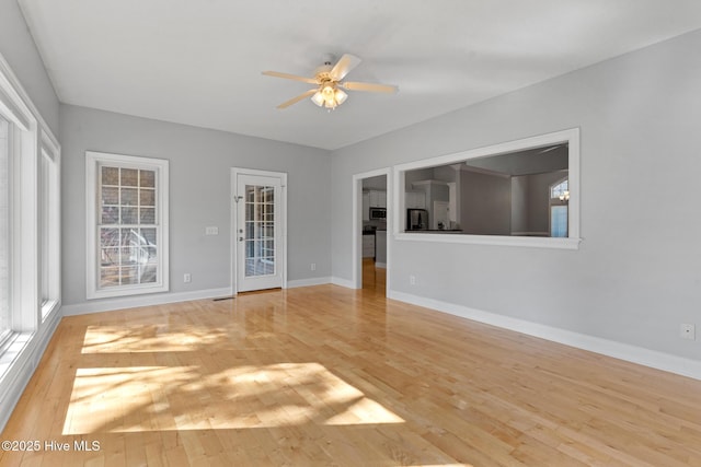 183 Baker Cir W, End, NC 27376 - spare room with a ceiling fan and wood finished floors