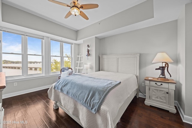 219 Sky Sail Blvd, New Bern, NC 28560 - bedroom featuring dark wood-style flooring and ceiling fan
