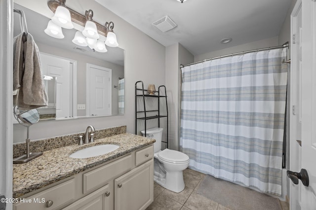 219 Sky Sail Blvd, New Bern, NC 28560 - bathroom featuring tile patterned flooring, vanity, and a shower with curtain