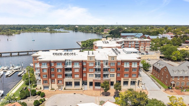 219 Sky Sail Blvd, New Bern, NC 28560 - drone / aerial view of a nearby body of water and apartment complex