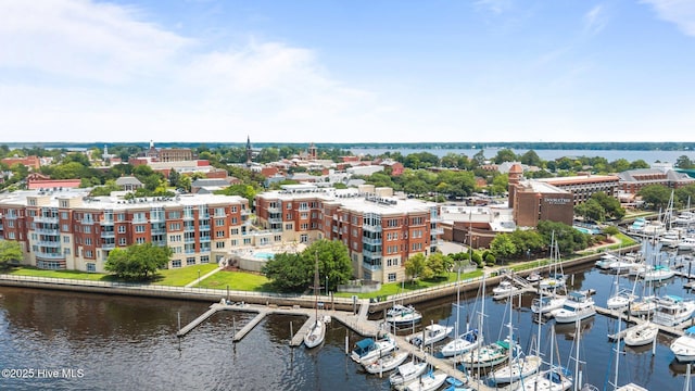 219 Sky Sail Blvd, New Bern, NC 28560 - bird's eye view of a marina and a nearby body of water