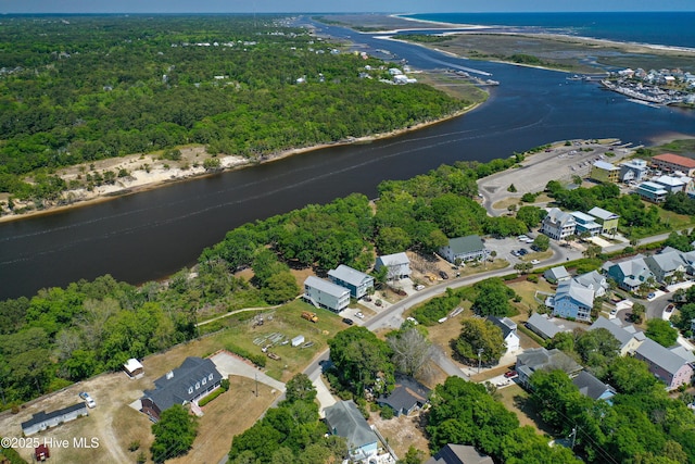 314 Spencer Farlow Dr Unit 2, Carolina Beach, NC 28428 - aerial view of property and surrounding area featuring a nearby body of water and nearby suburban area