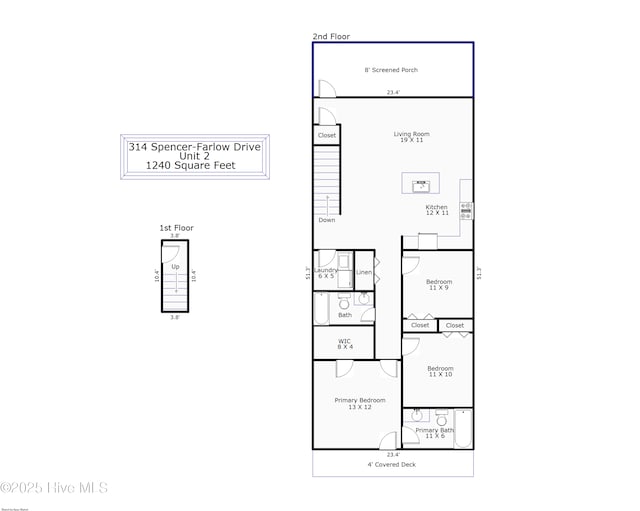 314 Spencer Farlow Dr Unit 2, Carolina Beach, NC 28428 - view of floor plan / room layout