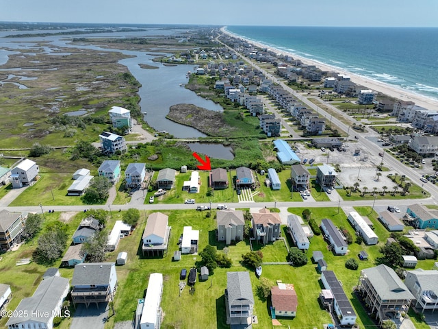 9010 W 9th St, Surf City, NC 28445 - aerial view of residential area featuring expansive beach