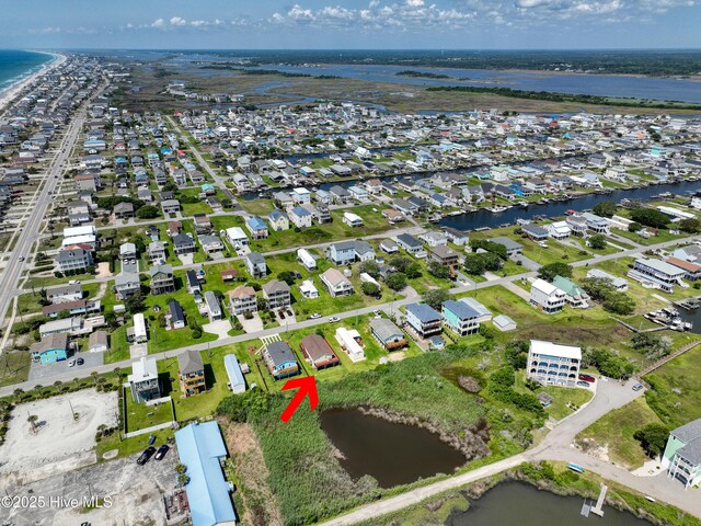 9010 W 9th St, Surf City, NC 28445 - aerial view of property and surrounding area with a nearby body of water