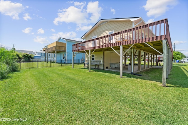 9010 W 9th St, Surf City, NC 28445 - view of yard featuring a wooden deck