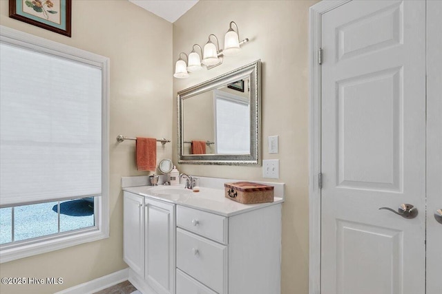 1 Pine Crest Dr, Whispering Pines, NC 28327 - bathroom with vanity and baseboards