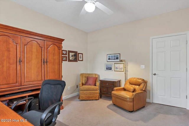 1 Pine Crest Dr, Whispering Pines, NC 28327 - carpeted office space with a ceiling fan and baseboards
