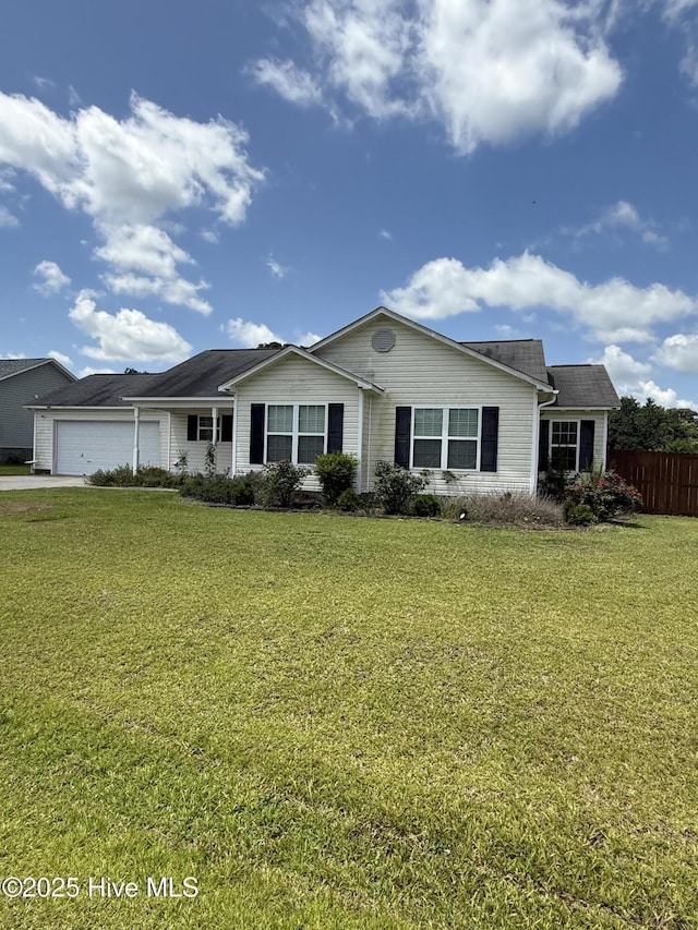102 Harmony Way, Richlands, NC 28574 - ranch-style house with a garage and concrete driveway