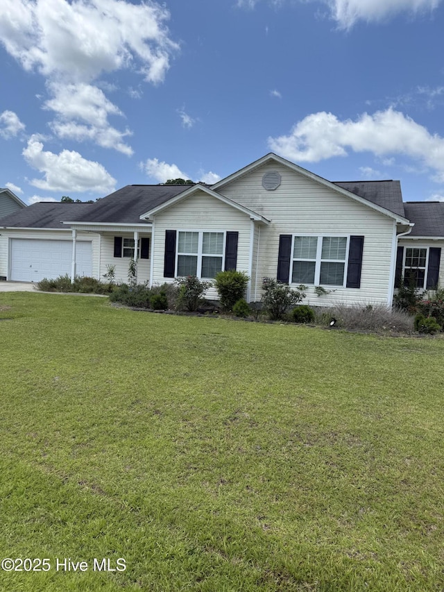 102 Harmony Way, Richlands, NC 28574 - single story home featuring an attached garage and a front yard