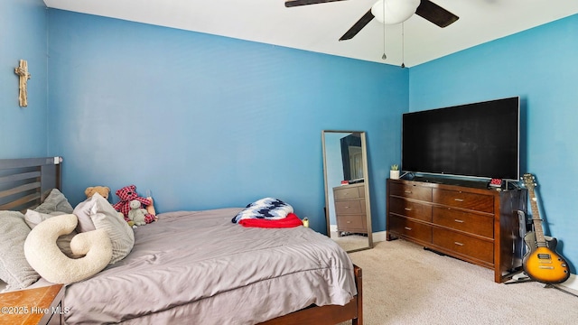 75 Bynum Ct, Vass, NC 28394 - bedroom with light colored carpet and ceiling fan