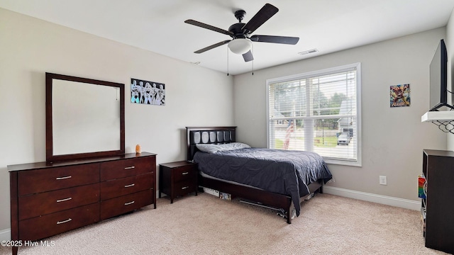 75 Bynum Ct, Vass, NC 28394 - bedroom with light carpet and a ceiling fan