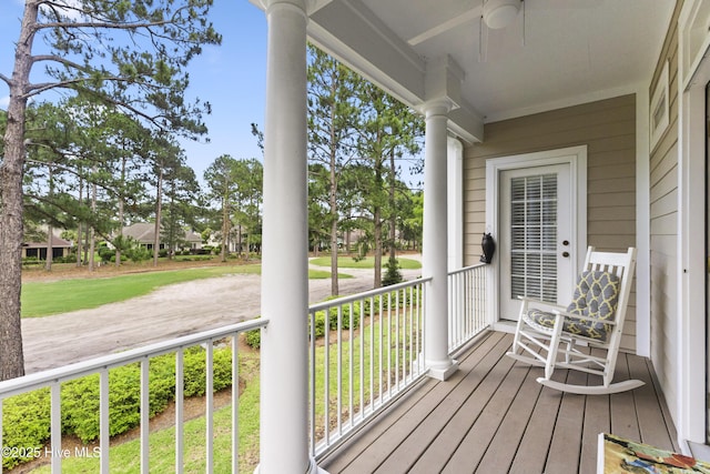 1178 Eastwood Landing Way, Sunset Beach, NC 28468 - porch with ceiling fan