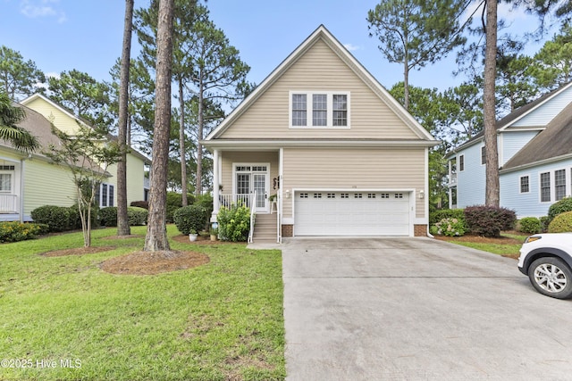 1178 Eastwood Landing Way, Sunset Beach, NC 28468 - view of front of house featuring a garage, driveway, and a front yard