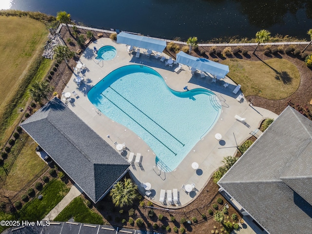 1178 Eastwood Landing Way, Sunset Beach, NC 28468 - drone / aerial view of a pool area