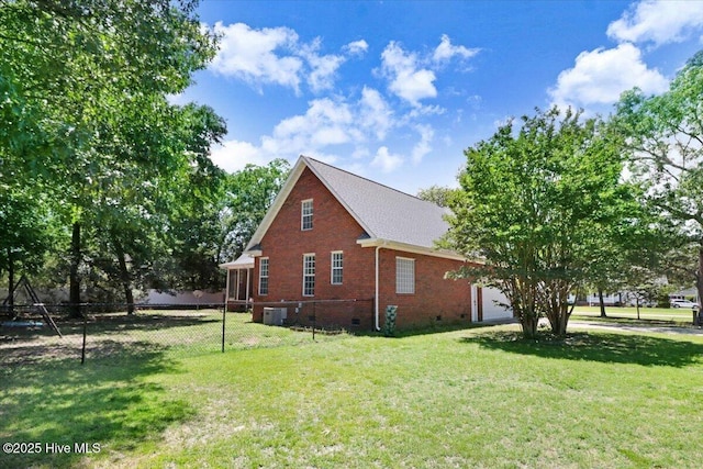 419 Morgan Trace Ln, Goldsboro, NC 27530 - view of home's exterior featuring brick siding and crawl space