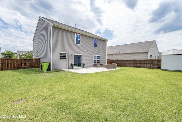 411 Isabelle St, New Bern, NC 28560 - back of house featuring a patio, a fenced backyard, and outdoor lounge area