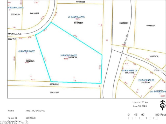 35 Magnolia Ave, Pinehurst, NC 28374 - parcel map