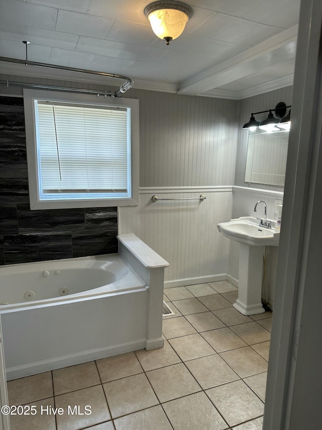 4735 Cedar Ln SW, Ocean Isle Beach, NC 28469 - full bathroom with tile patterned floors and a tub with jets