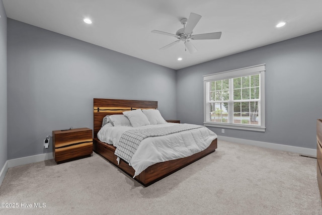 1 Miles Ct, Pinehurst, NC 28374 - bedroom with carpet, recessed lighting, and ceiling fan