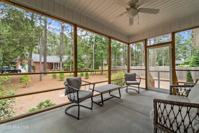 1 Miles Ct, Pinehurst, NC 28374 - sunroom featuring ceiling fan