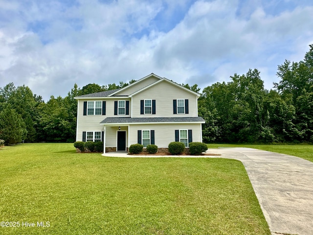 802 Bayhill Ct, Greenville, NC 27858 - view of front of home featuring driveway, a front yard, and roof with shingles