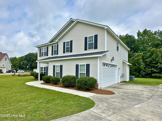 802 Bayhill Ct, Greenville, NC 27858 - view of home's exterior with driveway, a garage, and a yard