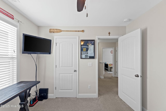 3243 Kellerton Pl, Wilmington, NC 28409 - carpeted bedroom with baseboards and ceiling fan