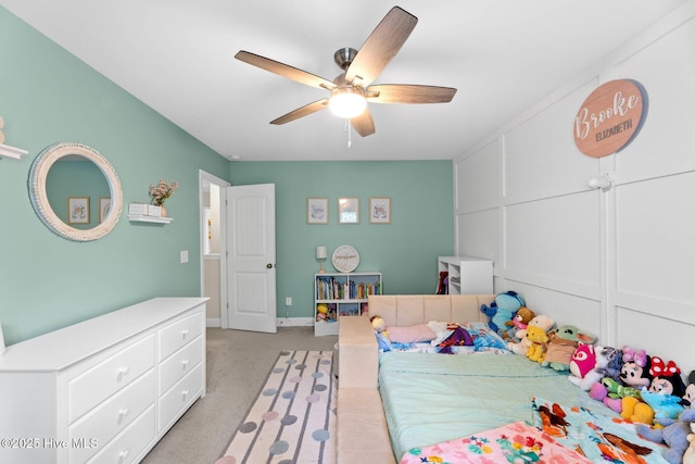 3243 Kellerton Pl, Wilmington, NC 28409 - bedroom with light carpet and ceiling fan